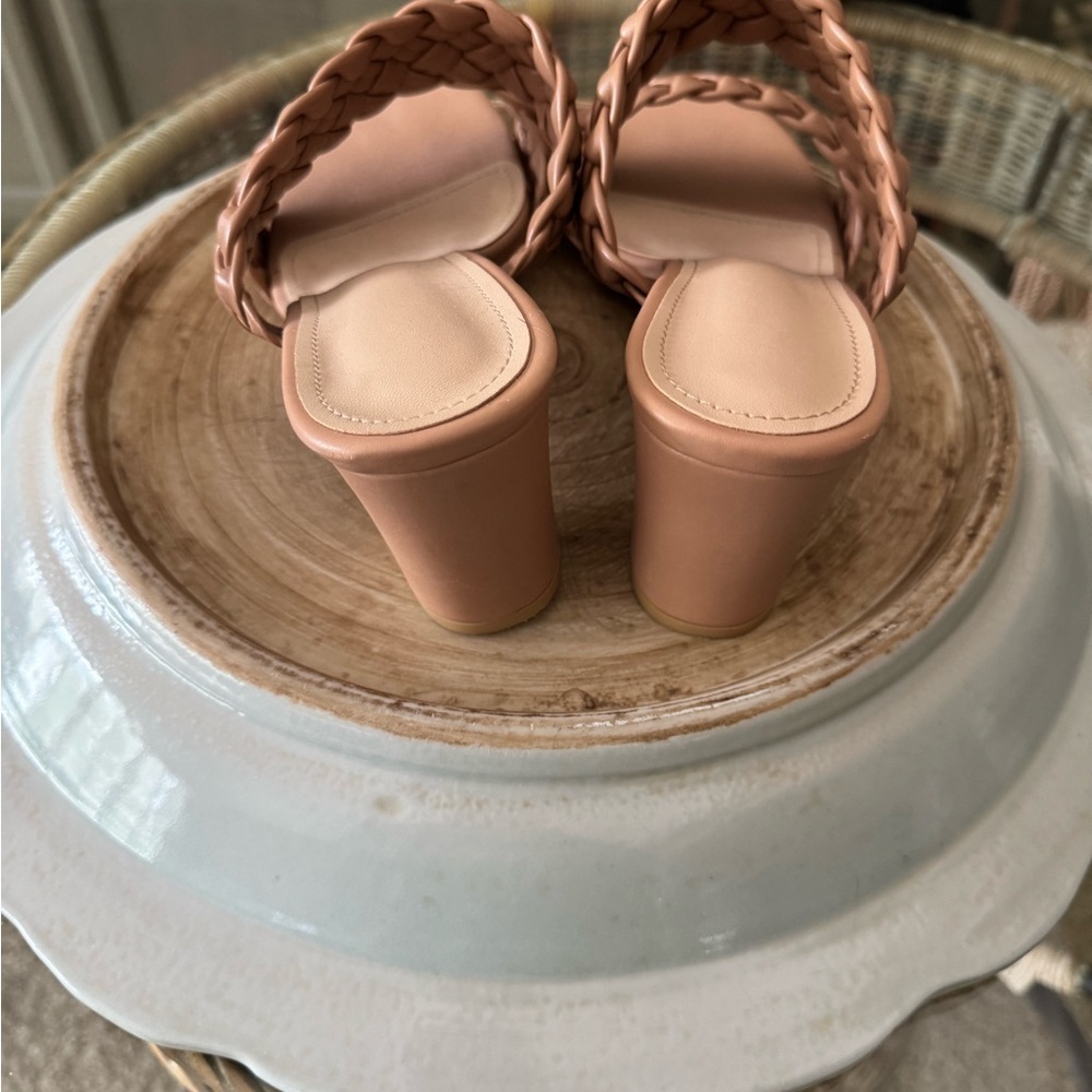 Tan Double-Strap Braided Sandals - Picture 3 of 6